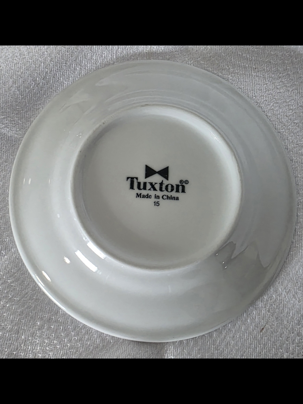 Tuxton White Porcelain Saucer